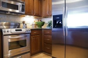 bright modern kitchen with new appliances
